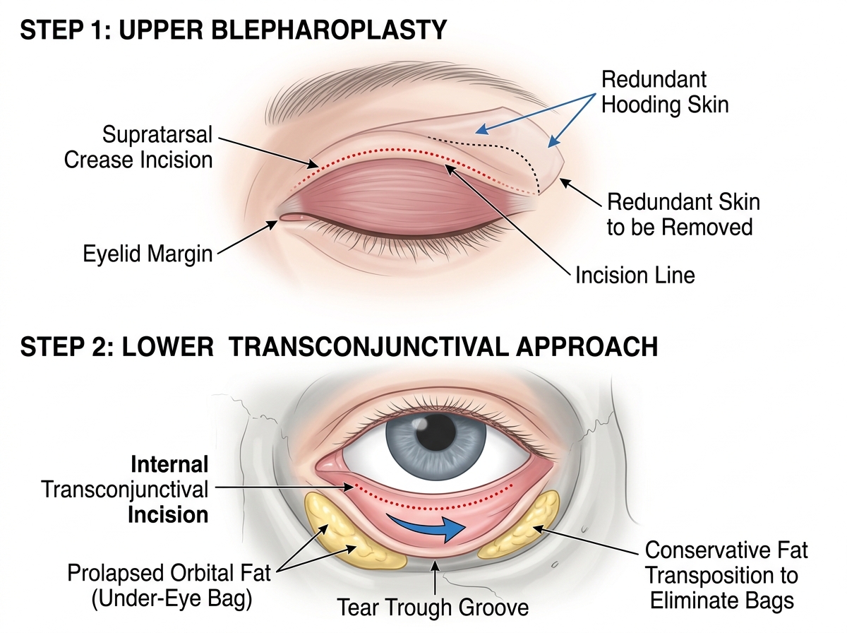 Blepharoplasty (Eyelid Surgery) clinical illustration