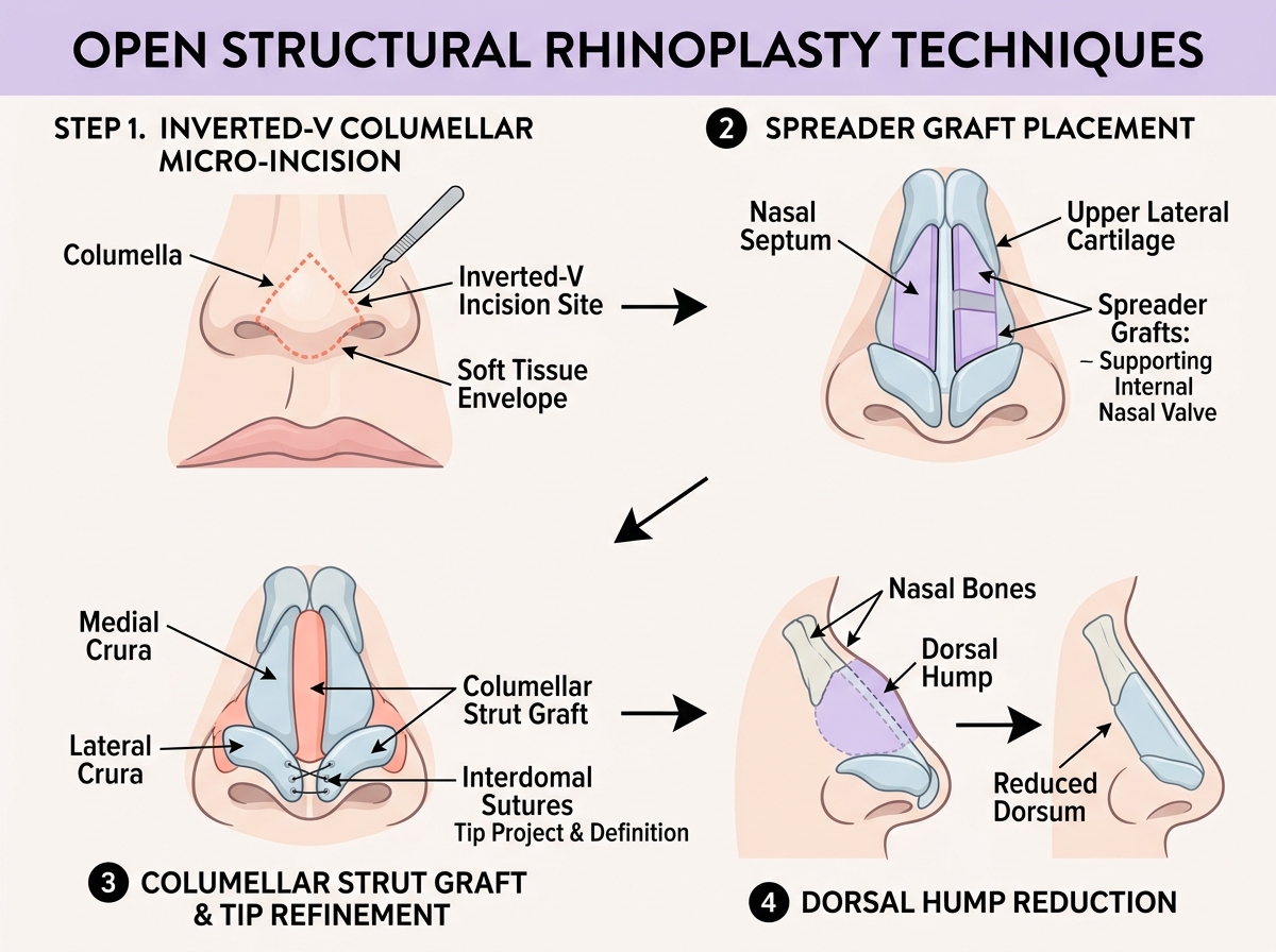 Rhinoplasty (Nose Reshaping) clinical illustration